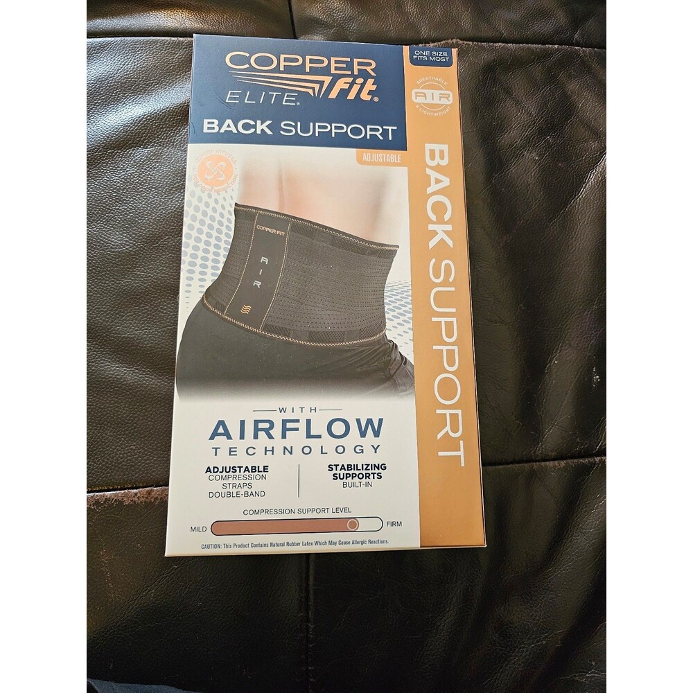 Copper Fit back support brace w/ airflow technology